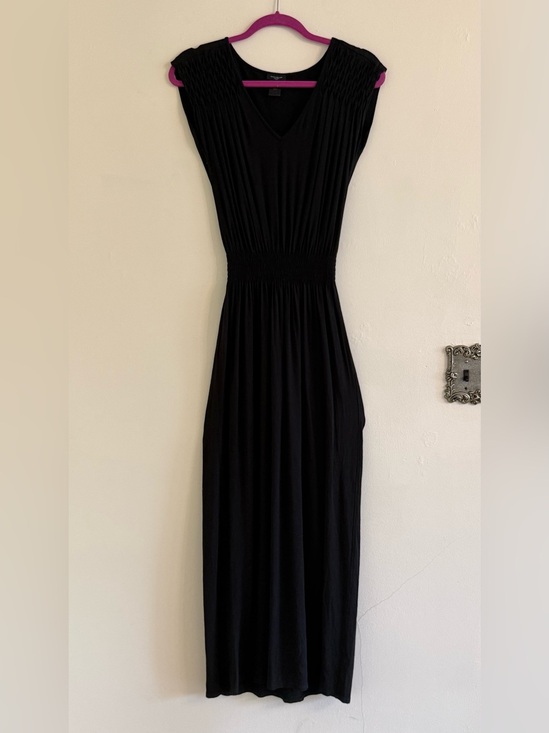 Ann Taylor Dresses & Skirts - Ann Taylor Black V-Neck Smocked-Waist Maxi